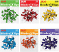 JAM PAPER Colorful Binder Clips - Small - 3/5 Inch (15 mm) - Assorted Binderclips - 6 Packs of 30