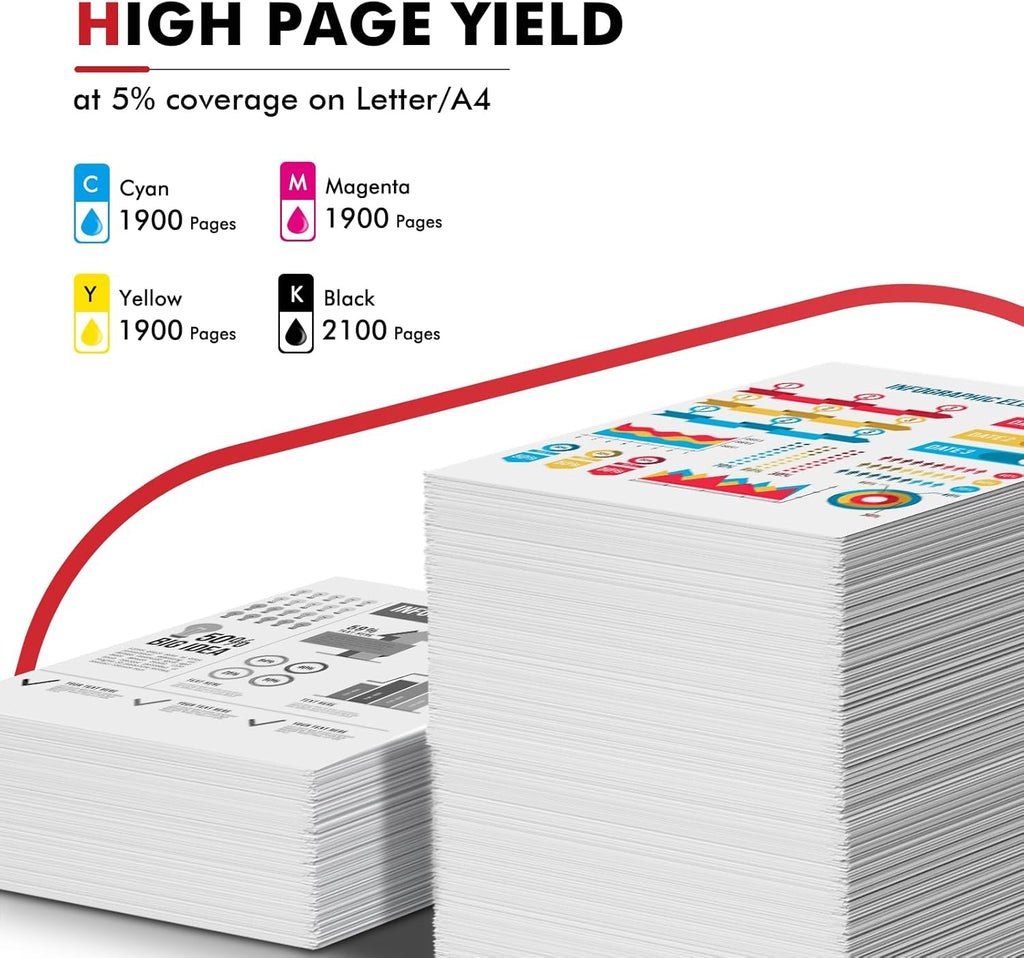 069 Toner Cartridge Set 069H MF753Cdw Compatible Replacement for Canon 069 069H Toner Cartridge for Canon imageCLASS MF753Cdw MF751Cdw LBP674Cdw Printer Ink Black Cyan Yellow Magenta 4 Pack