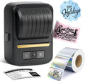 NDYIN Label Makers, Label Maker Machine with Tape, Bluetooth Label Maker, Portable Thermal 2 Inch Label Printer for Small Business, Barcode, Address, Logo, Clothing, Sticker Printer for Phones & PC