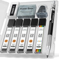 Four Candies 2MM Mechanical Pencil Set with case, Artist Led Pencil Metal Lead Holder with 60PCS Graphite Lead Refill (HB, 2H, 2B, 4B, Color) Kneaded Eraser, Sharpener for Writing, Drawing, Sketching