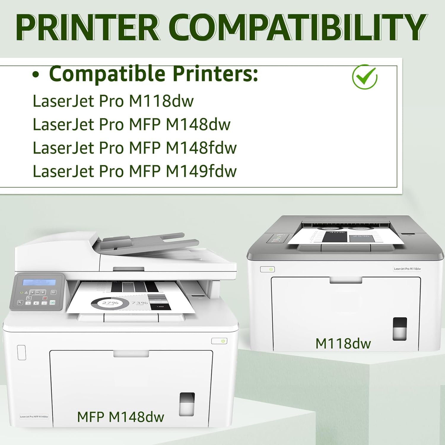 greencycle CF294A Toner Cartridge Replacement Compatible for HP 94A Black Toner Cartridge Work with Laser Jet Pro M118dw MFP M148dw M148fdw M149fdw Printer Ink Cartridge(4PCS)