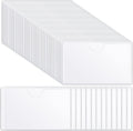 100 Self-adhesive Index Card Pockets Label Pockets sleeves with Top Open for Business Cards, Clear Plastic Sticky Labels Holders for Storage Bins Library Cards, Organizing Totes Shelves (3.7 x 2.28'')