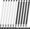 10 PCS Stylus,Stylus Pen for Touchscreen,Stylus 2-in-1 High Sensitivity & Precision Suitable for Touch Screens of iPhone/ipad/Android Tablets(10 Stylus Pen Withe/Black + 20 Tips)