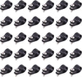 Swpeet 60 Pack Black 1/2 Inch Nylon Plastic R-Type Cable Clips Clamp Kit, Nylon Screw Mounting Cord Fastener Clips with 60 Pack Screws for Wire Management