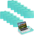 LAPGEAR Original Lap Desk – Large (17.9” x 13”) | Fits Up to 17.3” Laptops | Cushioned with Device Ledge, Pencil Tray & Handle | Portable & Lightweight | 12-Pack | Aqua Sky – Style No. 45009