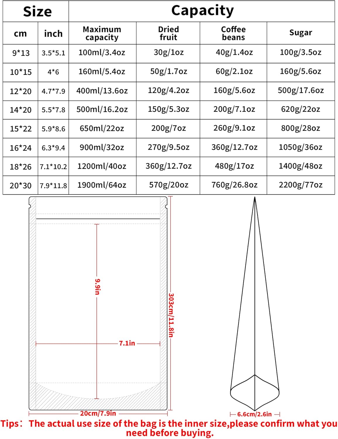 FireKylin 100 Pack Smell Proof Bags 7.9" x 11.8", Resealable Bags with Matte Window, Foil Pouch Stand Up Sealable Bags for Packaging(Gold)