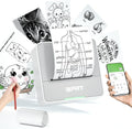iDPRT Mini Printer with 1 Roll Sticker Paper, Portable Sticker Maker Machine Efficiently and Quickly, Thermal Printer for Study Notes, Pictures, DIY, Label, Free App with Multiple Templates, Gray