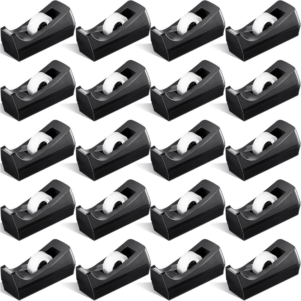 20 Pack Desktop Tape Dispenser Tape Roll Non Skid Base Tape Dispensers for Office Home School (Tape Not Included)