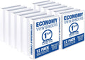 Samsill 1.5 Inch 3 Ring Binders, Made in USA, Economy Round Ring, Clear View Cover, 325 Sheet Capacity - for School, Home, Office - White, 12 Pack