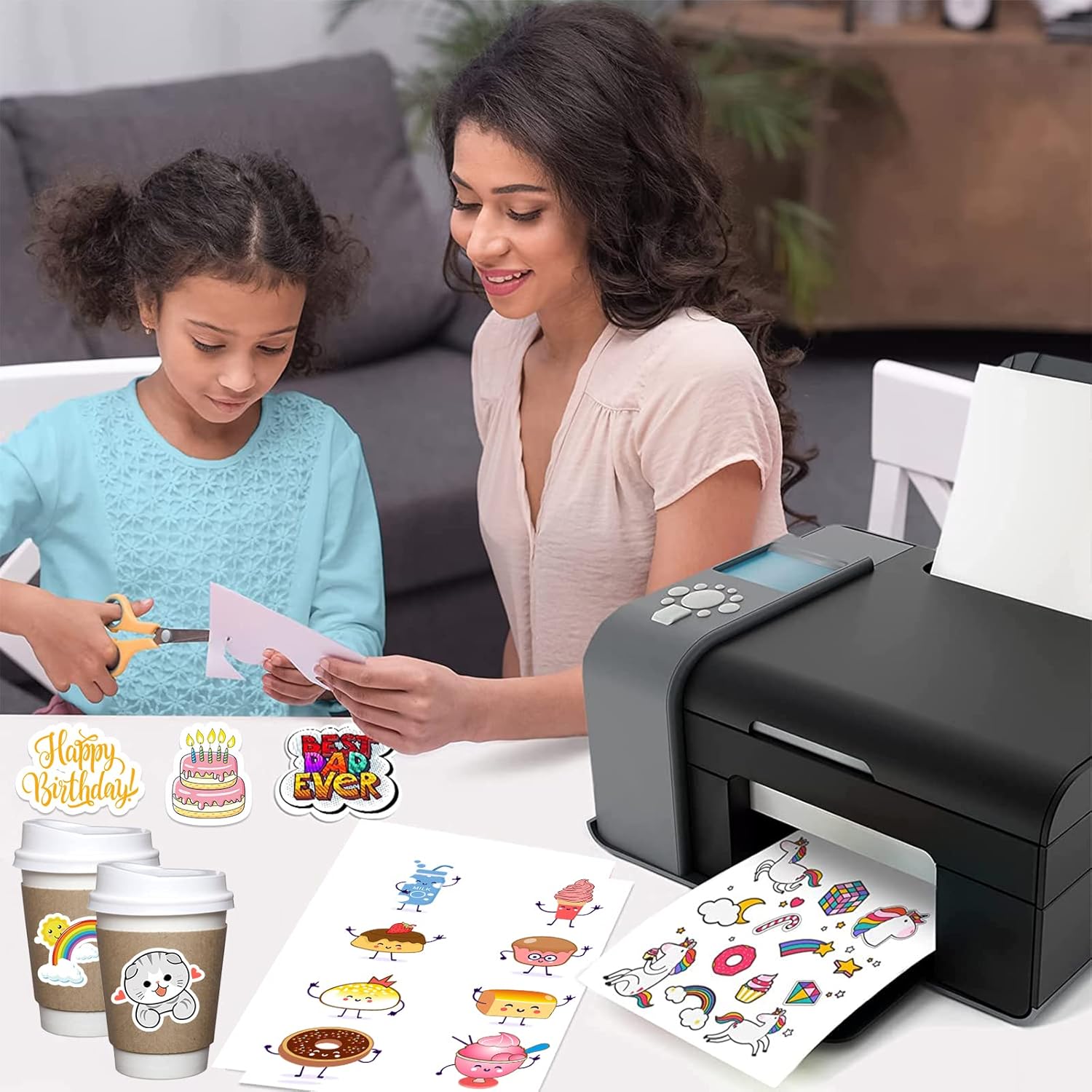 Full Sheet Sticker Paper for Laser & Ink Jet Printers, 8.5" x 11" Full Sheet Address Shipping Label, 200 Sheets 200 Labels