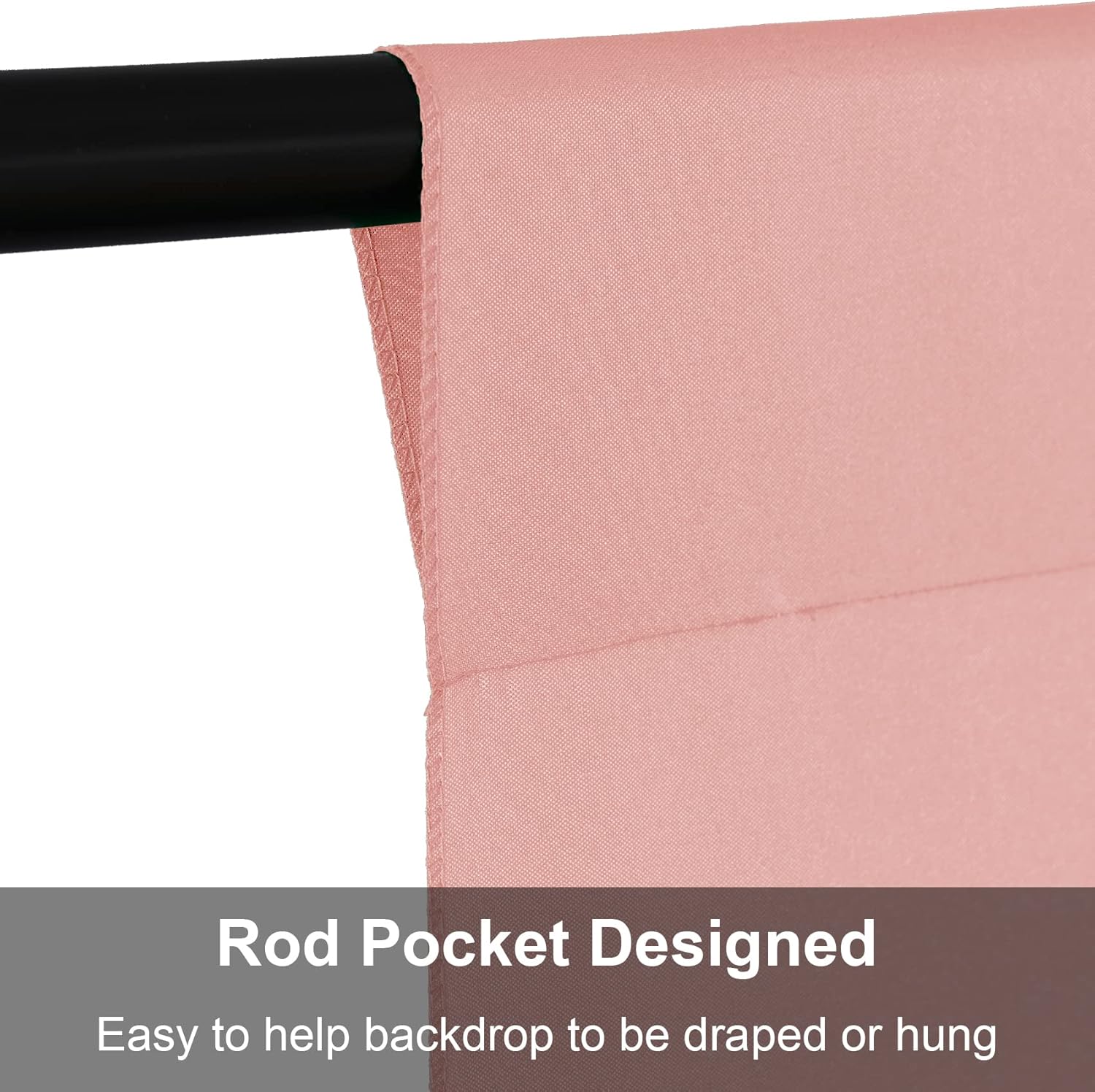 Joccun 7X10FT Light Pink Backdrop Background for Photography,Polyester Backdrop Curtain Background Screen for Photography,Photoshoot,Video Recording,Studio(6X9ft,Light Pink)