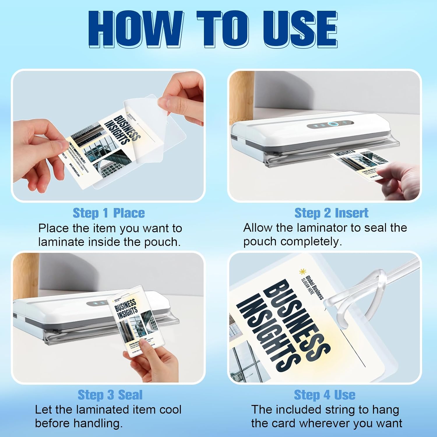 100 Pieces 10 Mil 2 1/2" x 4 1/4" Laminating Pouches with Slot Hole Printable Luggage Tags Clear Thermal Laminate Pouch Tags Kit Resealable for Work Permits Pass Cards Student ID Cards (100, 10 Mil)