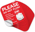 Please Do Not Flush Sign 10 Pack 6"x 6" Please Do Not Flush Anything Except Toilet Paper Sign Self Adhesive Decal