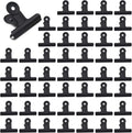 50 Pcs Metal Bulldog Clips, Gold Bull Binder,Mini Metal Paper Clips 0.87 in Hinge Clips Small for Tags Bags, Food Bags,Pictures Photos,Art Work,Office and Home Kitchen,Price Tag (Black)