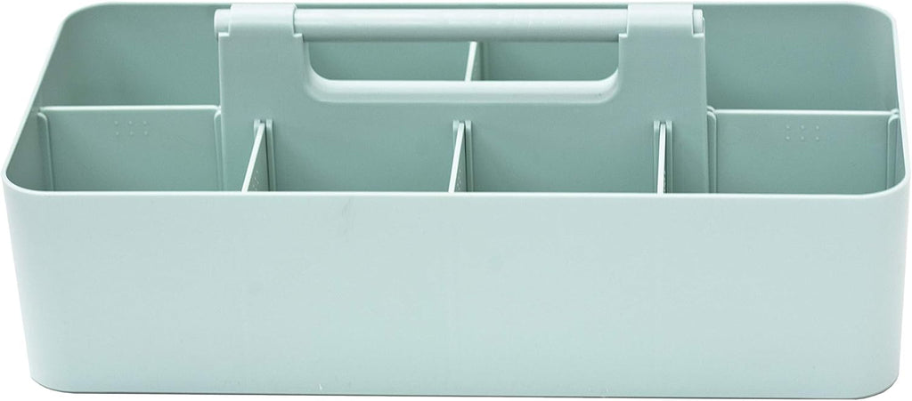 -Large Portable Caddy, DIY Dividers, 8 Compartments, Office Supplies Organizer, Simple, Portable Basket with Handle Storage Organizer Modern,Endless Multi Use -Made in USA