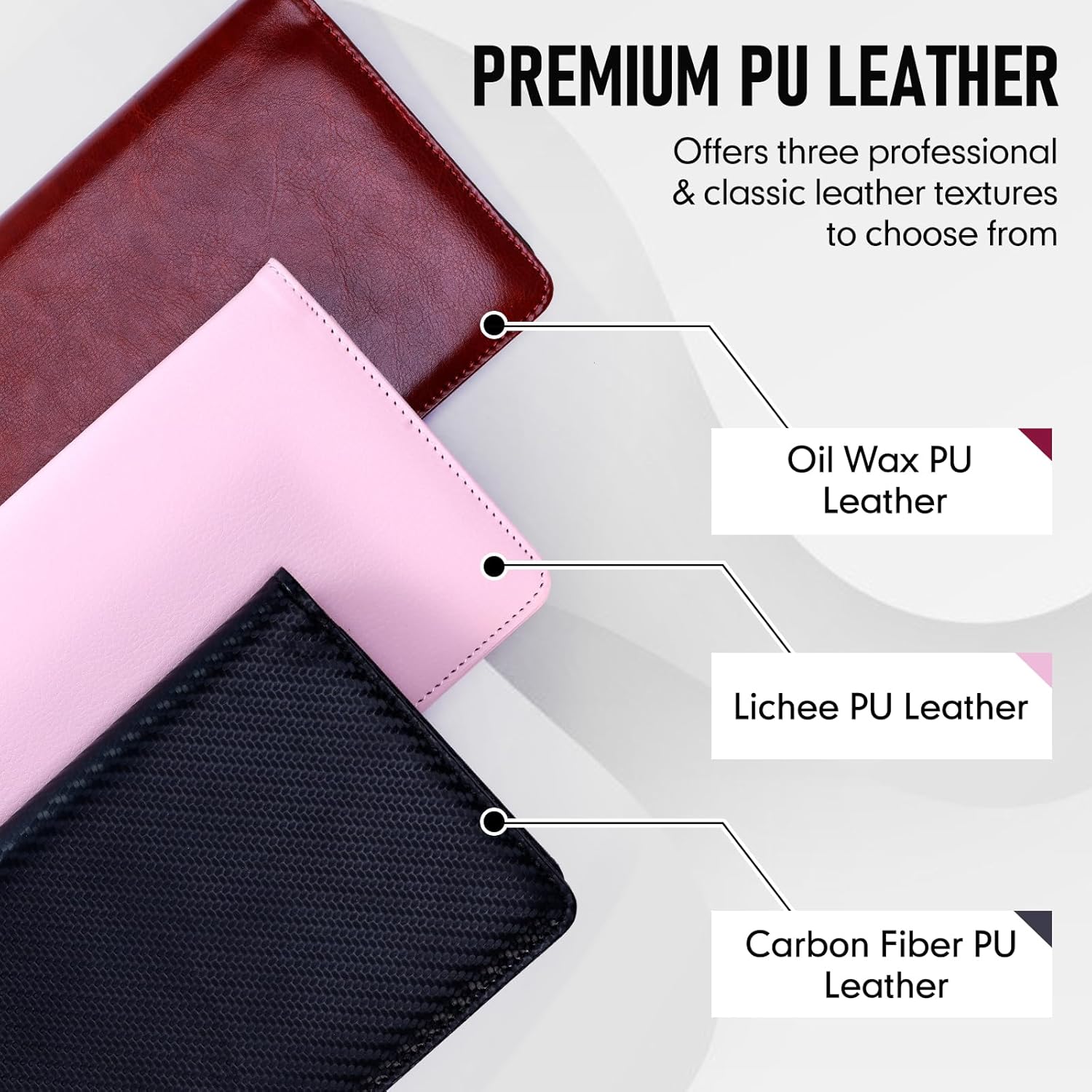 300 Business Cards Holder, 50 Pages Gift Cards Holder, Professional PU Leather Credit Cards Organizer Wallet, Portable Name Card Book Binder Folder, Men Women & Office Supplies, Black