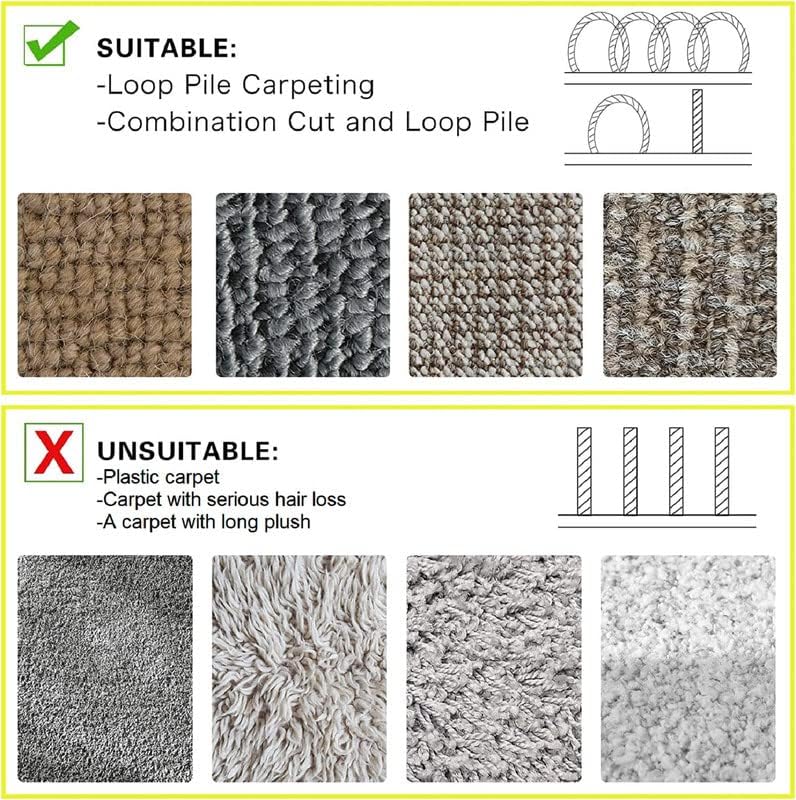 WILLBOND Carpet Cord Cover Cable Grip Floor Cover Cable Protector Management Only for Commercial Office Carpet(Black,19.69 ft)