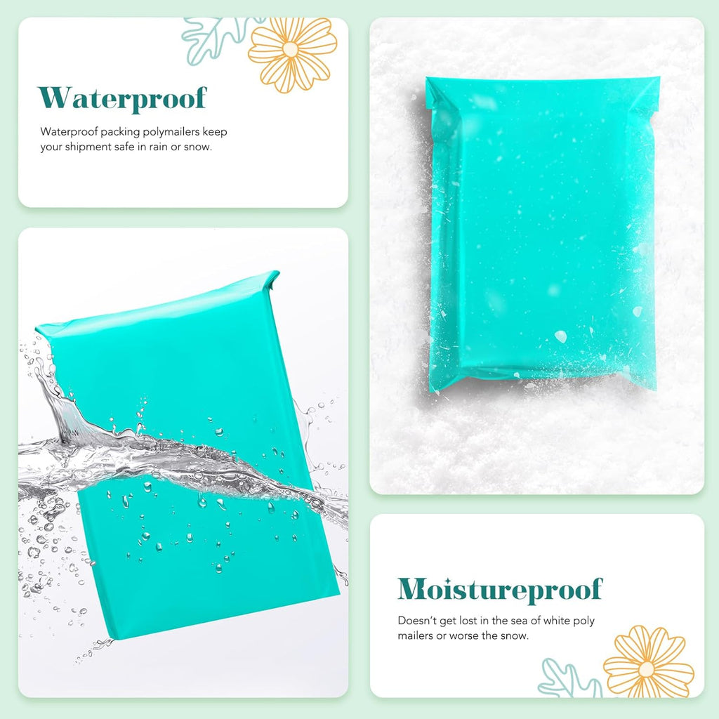 Fuxury 19x24 Inch 50 Pack Large Poly Mailers Shipping Envelopes,Self Adhesive Mailers Poly Shipping Bags for Clothing,Waterproof and Flexible Packaging Bag for Small Business(Teal)