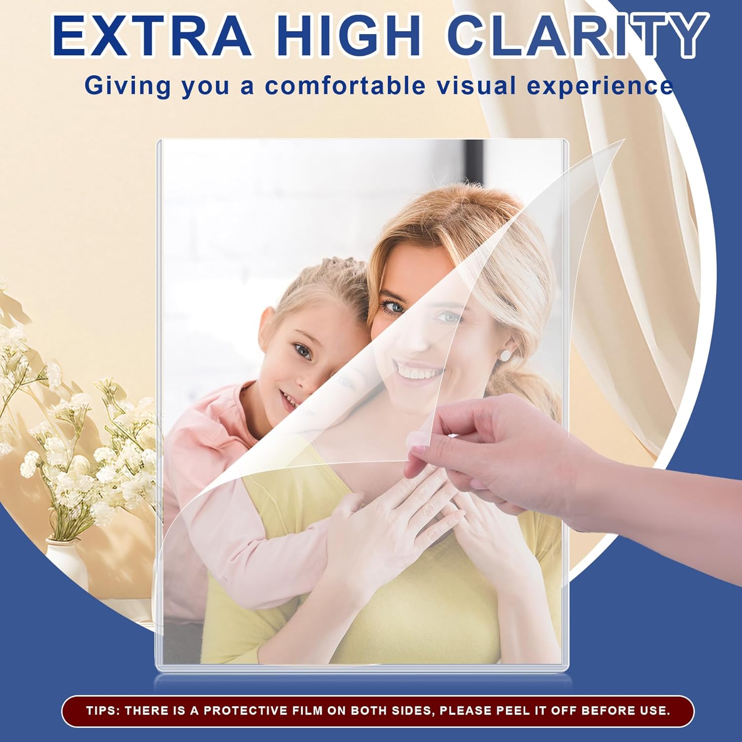 5PCS 9" x 12" Rigid Print Protectors Clear Plastic Sheet Protectors, Heavy Duty Top Loading Document Holder, Menu Cover, Photo Poster Sleeves Hard Plastic Sleeves for Paper Art Prints