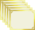 SUNEE 100 Sheets Certificate Papers - Blank Gold Foil Border, Letter Size 8.5x11 for Diploma, Certificates, Participation Awards, Document Cardstock Paper and Inkjet Printer Friendly