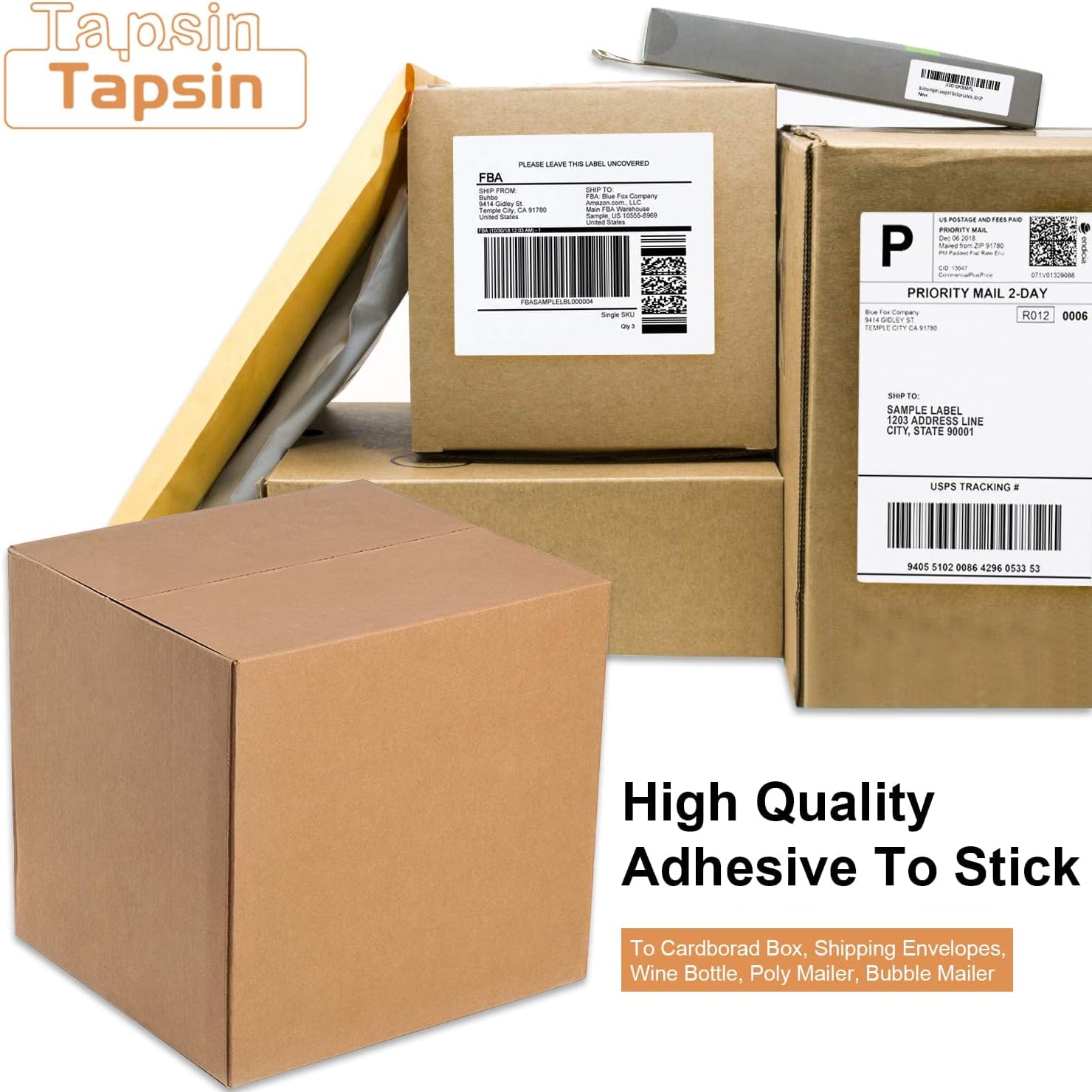 1-up 8.5" x 11" 100 Sheets Printable Sticker Labels Paper,for Laser/Inkjet Printers, Full Sheet Sticker Labels, Write Lable(100 Labels)