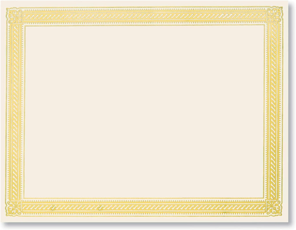 PaperDirect Gold on Cream Elite Specialty Certificates, 8½ x11, Foil Accents, 50 Count, Certificates And Awards Paper, For School, Work, Diplomas & Award Certificates