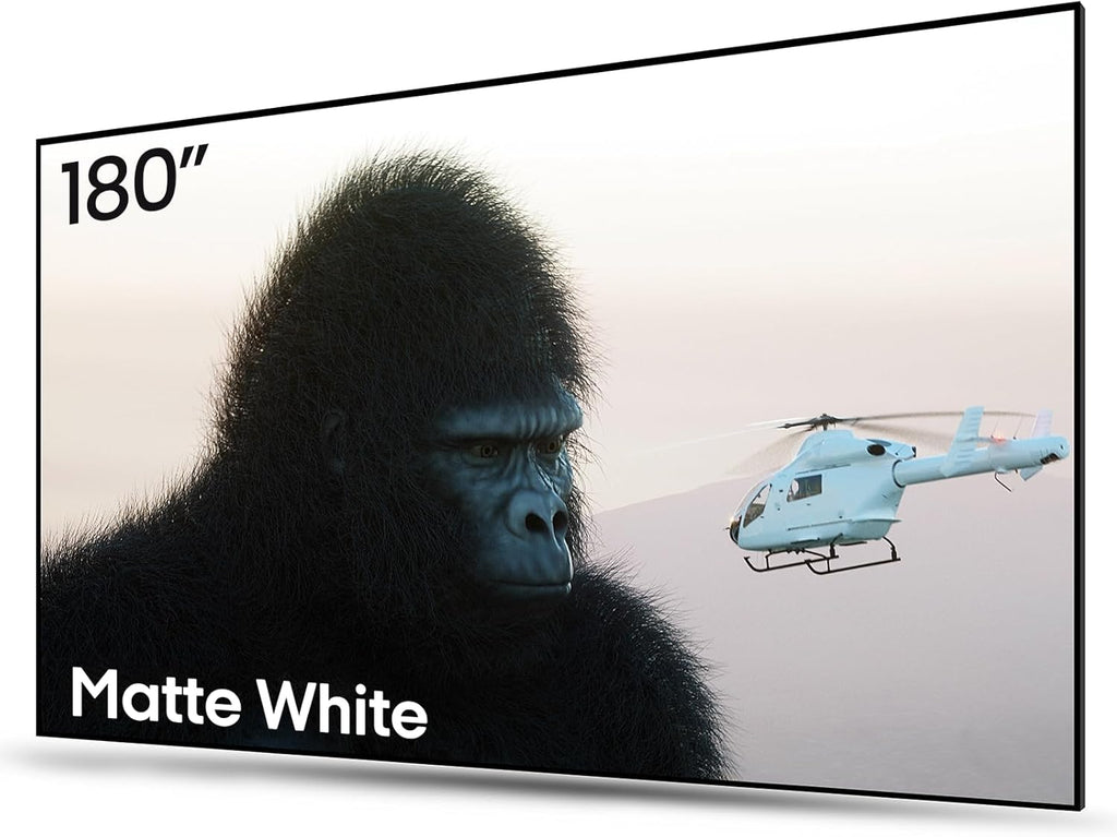 AWOL VISION 180-inch Projector Screen Fixed Frame, 1.3 dB Peak Gain, The Perfect Combo with LTV-2500, 80% Picture Quality Improved, 4K / 8K Ultra HD, Active 3D Wall Mount Projector Screen, MW-180