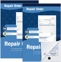 gisgfim 2 Pad Repair Order Book 2 Part Carbonless Receipt Books Consecutively Numbered with Claim Check Stub Invoice Receipt Book Work Order Form Receipt Book Order for Small Business 50 Set per Pads