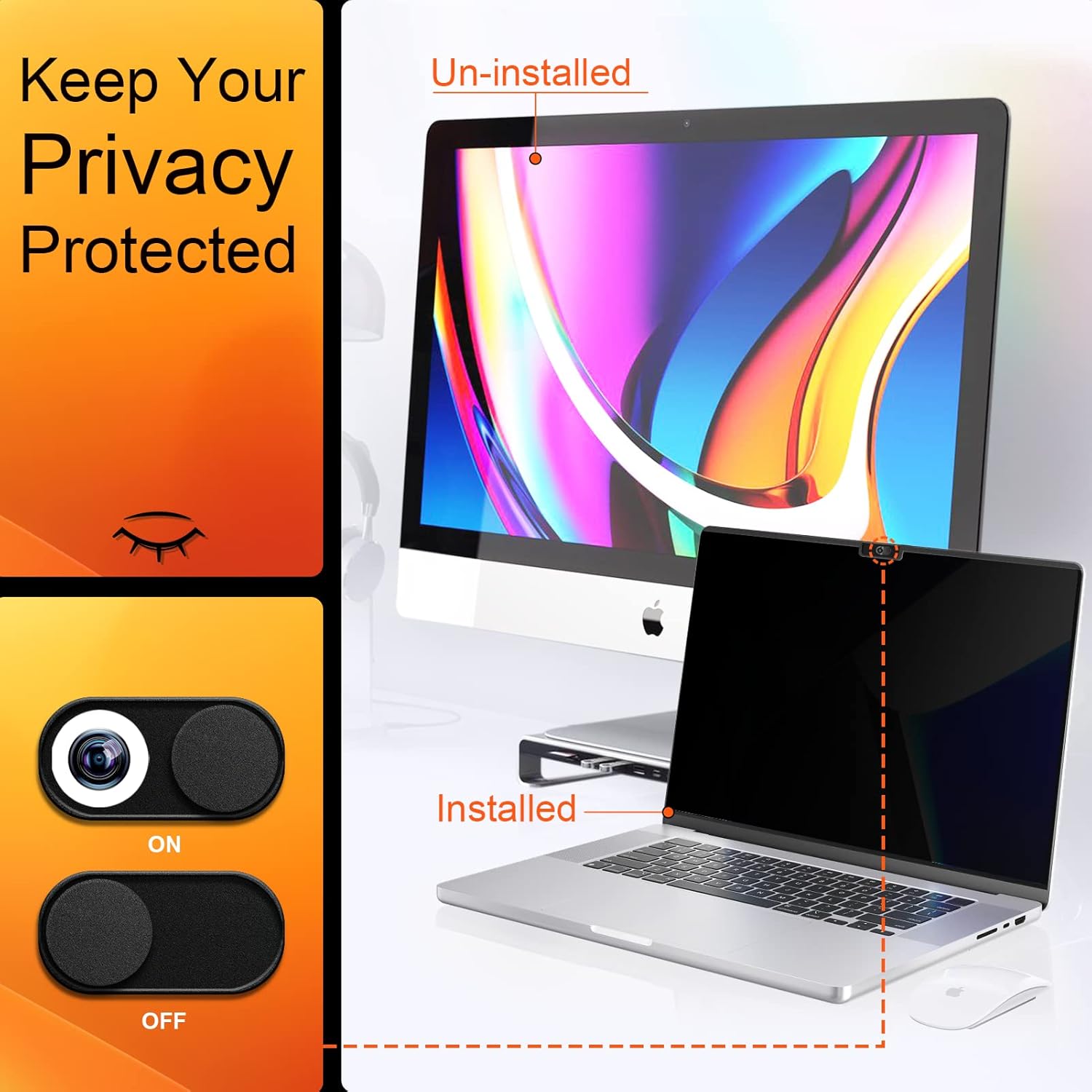 Privacy Screen MacBook Pro 16 Inch 2021-2024 (M1-M2-M3-M4,), Magnetic Removable Anti Blue Light Glare Filter Privacy Screen Protector