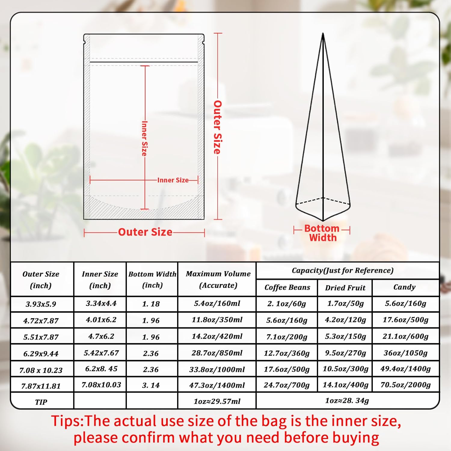 100 PCS Resealable Bags, Stand Up Kraft Bags with Window Clear Front Pouches, Zipper Lock Food Storage Bags 6.29×9.44 Inch Reusable Sealable Bags for Packaging