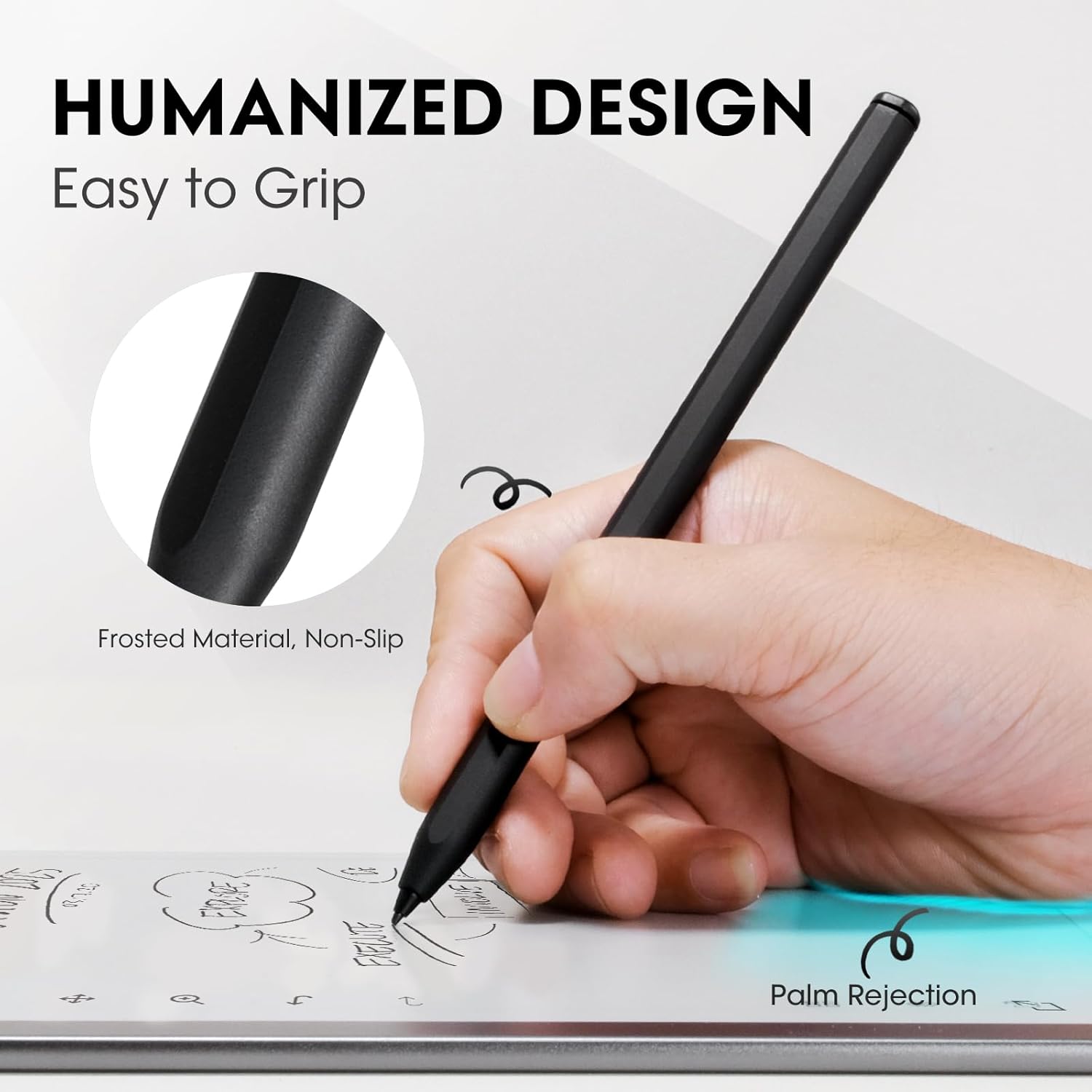 Magnetic Stylus Pen for Remarkable 2 Pen with Eraser, EMR Digital Stylus for Remarkable Pen Replacement Alternative Marker Plus, 4096 Pressure Sensitivity, Palm Rejection, Tilt Support with 10 Tips