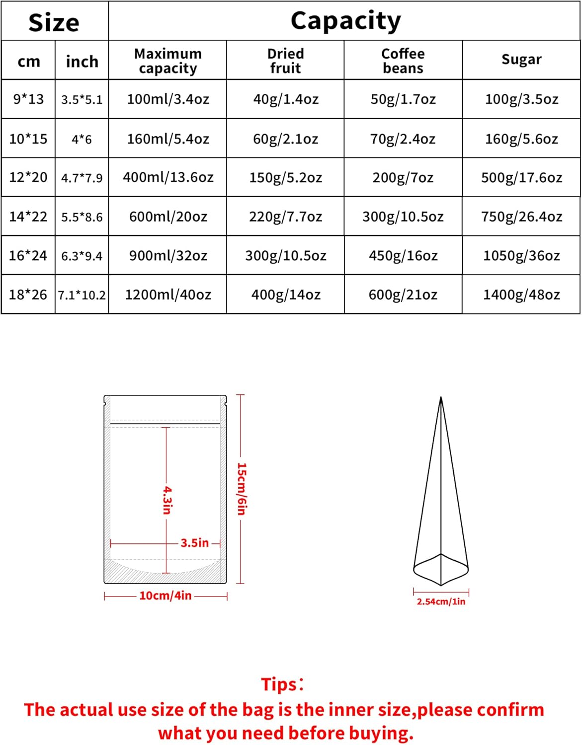 100 Pack Resealable Stand Up Bags,Smell Proof Pouch Sealable Foil Pouch Bags for Packaging (Red, 4" x 6")