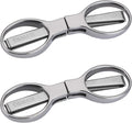 2Pcs Folding Scissors,Portable Stainless Steel Telescopic Cutter, Safety Foldable Pocket Badge Small Scissors for Home, Office, Craft, Sewing, Nurse Accessories, Travel