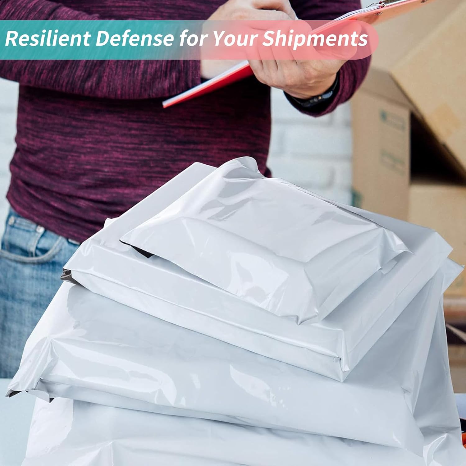 10" x 13" Poly Mailers Shipping Mailing Envelopes Bags, Envelopes Shipping Bags Self Sealing 2.5Mil (200 Bags)