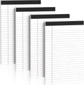 5" x 8" Note Pads 4 Pack of Legal Pads 21lb Notepad College Ruled Legal Pad 30 Sheets Perforated Small Writing Pads Double-Side Printed Pad of Paper for School, College, Office
