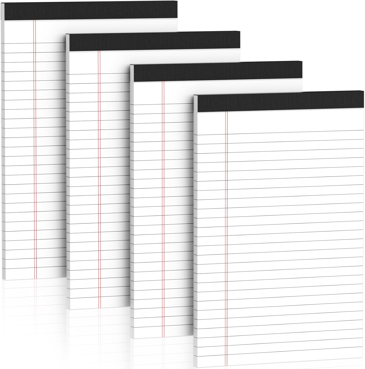 5" x 8" Note Pads 4 Pack of Legal Pads 21lb Notepad College Ruled Legal Pad 30 Sheets Perforated Small Writing Pads Double-Side Printed Pad of Paper for School, College, Office