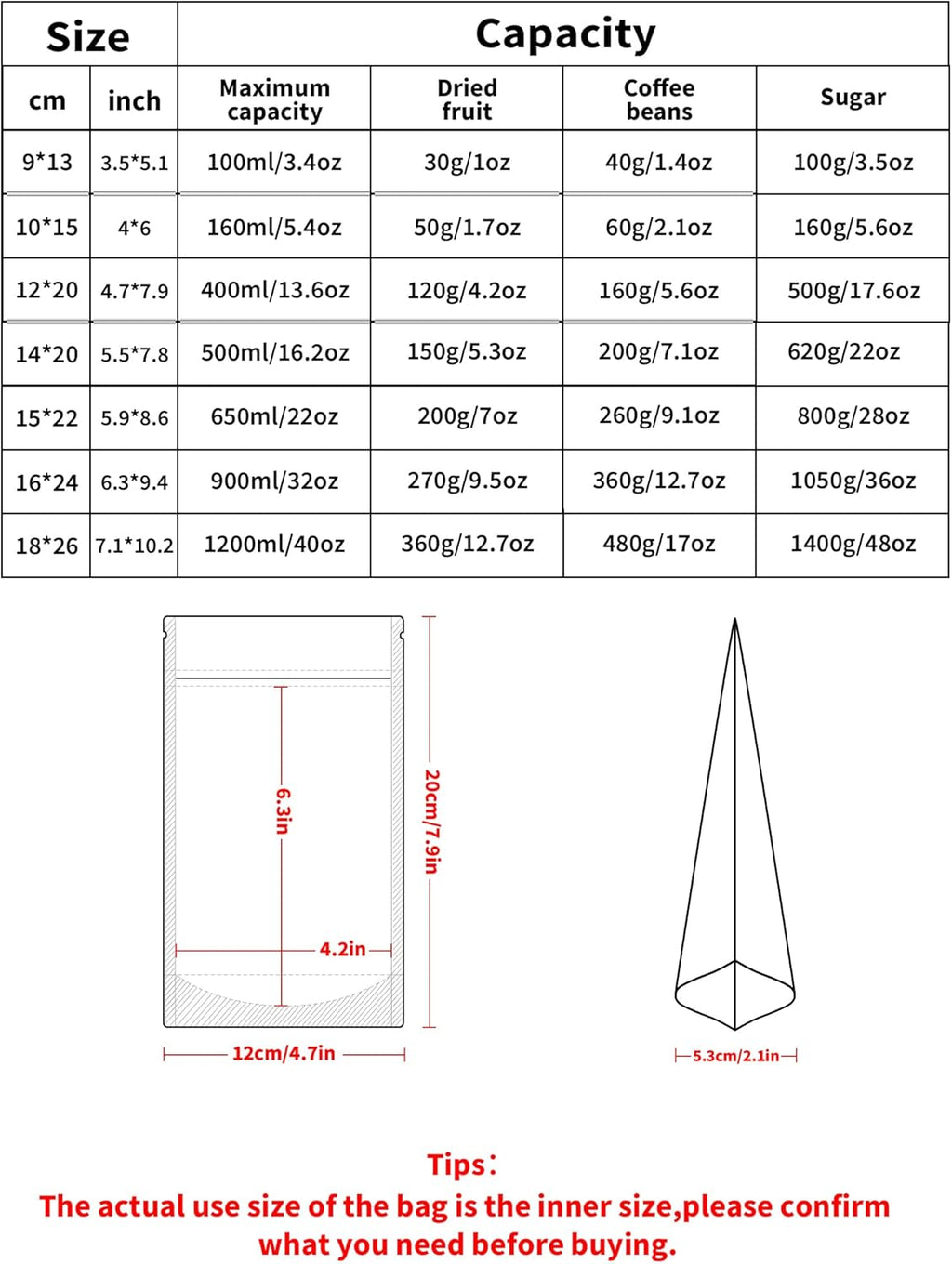 FireKylin 100 Pack Smell Proof Bags 4.7" x 7.9", Resealable Bags with Matte Window, Foil Pouch Stand Up Sealable Bags for Packaging（Blue）
