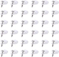 Swpeet 60 Pack White 1/4" Nylon Plastic R-Type Cable Clips Clamp Kit, Nylon Screw Mounting Cord Fastener Clips with 60 Pack Screws for Wire Management