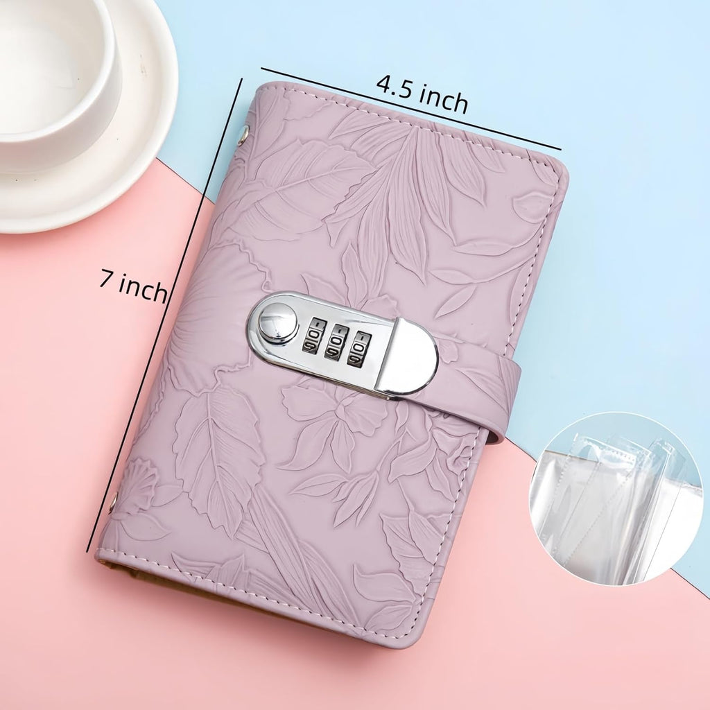 100 Envelope Challenge,Savings Challenges Book with Envelopes, Money Saving Binder Successfully Reach Your Savings Goals (Purple-B)