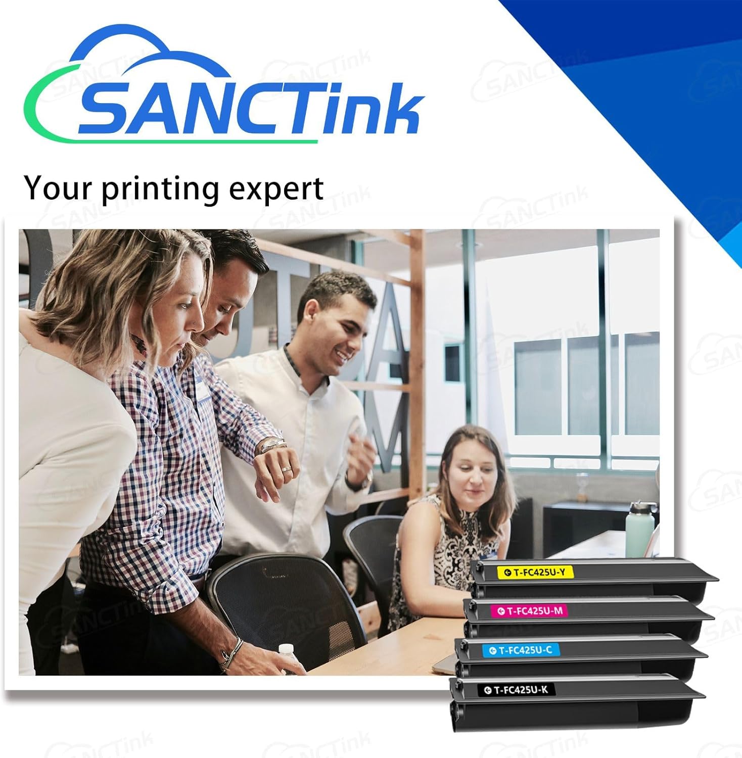 TFC425U T-FC425U T-FC425U-K T-FC425U-C T-FC425U-M T-FC425U-Y Toner Cartridge Compatible for Toshiba E-studio 2020AC 2520AC 2525AC 3025AC 3525ACG 4525AC 4525ACG 5525AC 5525ACG 6525AC 6525ACGV Printer