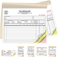 Custom Invoices Receipt Book for Small Business Personalized 3-Part Duplicate Carbonless Logo Receipt Books Sales Payment Forms with Company Name Address Phone Number 100 Sets 8.5" x 7"