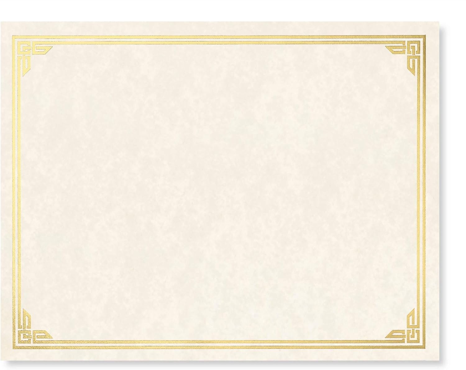 PaperDirect Gold Foil on White Parchment Classic Parchment Specialty Certificates, Foil Accents, 8½ x 11, 50 Count, for School, Work, Diplomas & Award Certificates
