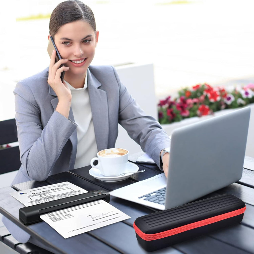 ALKOO Case Compatible with Epson Workforce ES-50/ ES-60W/ ES-55R/ ES-65WR/ DS-30/ DS-70/ DS-80W Portable Sheet-Fed Document Scanner, Storage for Epson Scanner for PC and Mac- Black (Box Only)