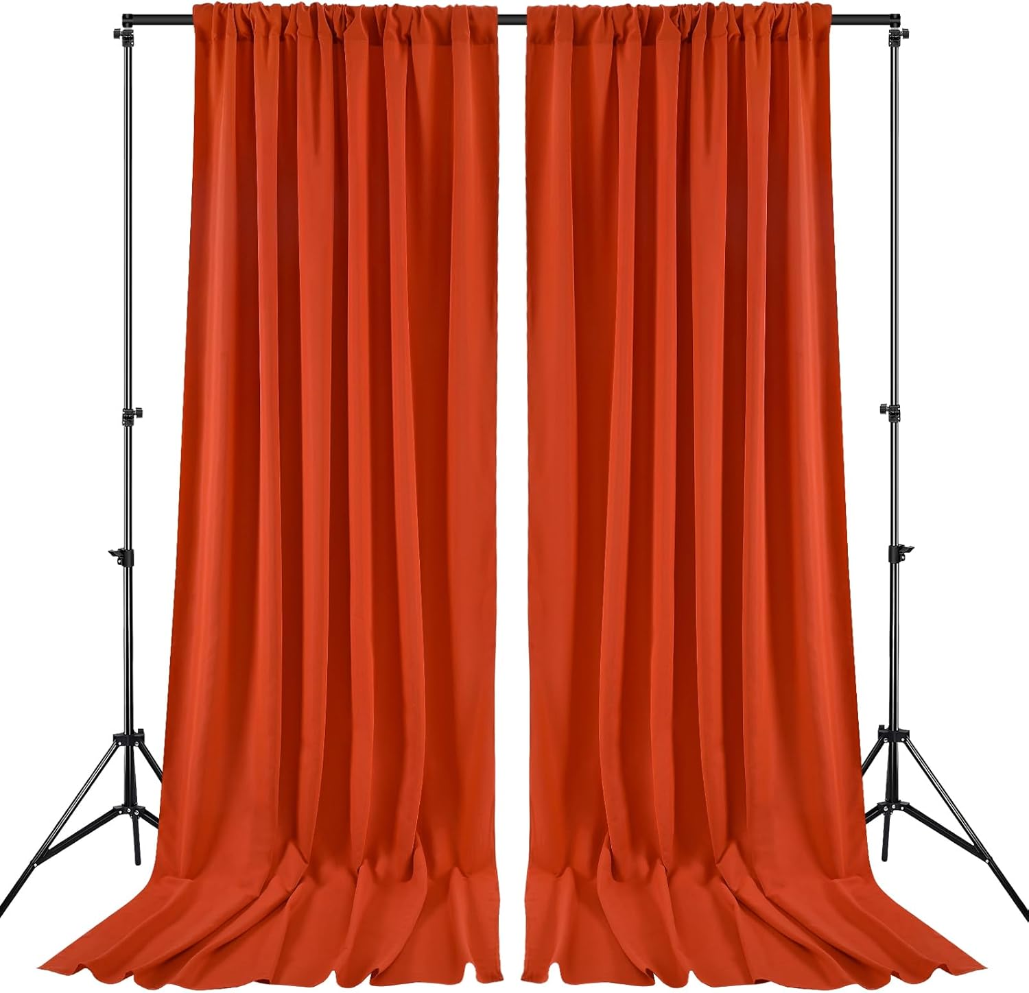 Rust Backdrop Curtains 10ft x 10ft Polyester Photo Backdrop Drapes for Birthday Party Stage Window Supplies Decorations