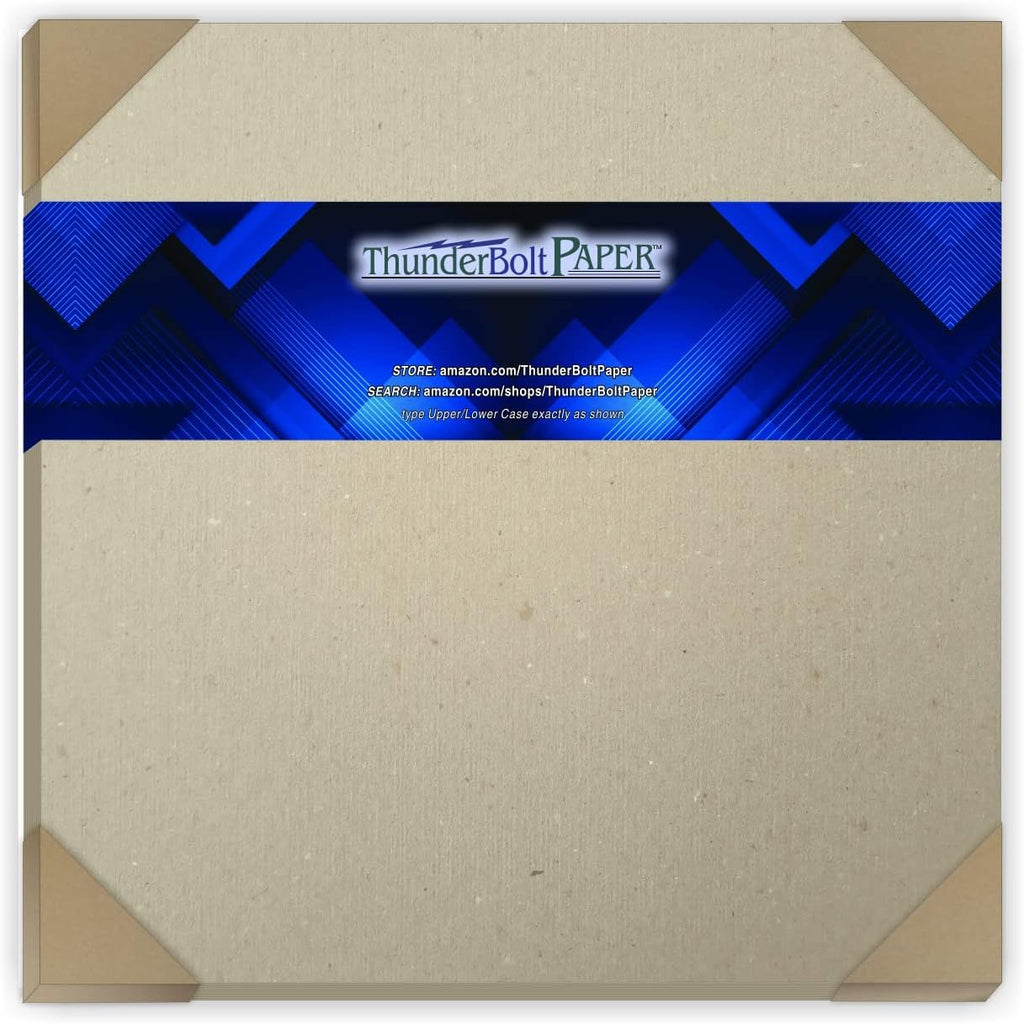 10 Sheets Chipboard 46pt (Point) 12 X 18 Inches Medium Weight Large Size .046 Caliper Thickness Cardboard Craft|Packaging Brown Kraft Paper Board