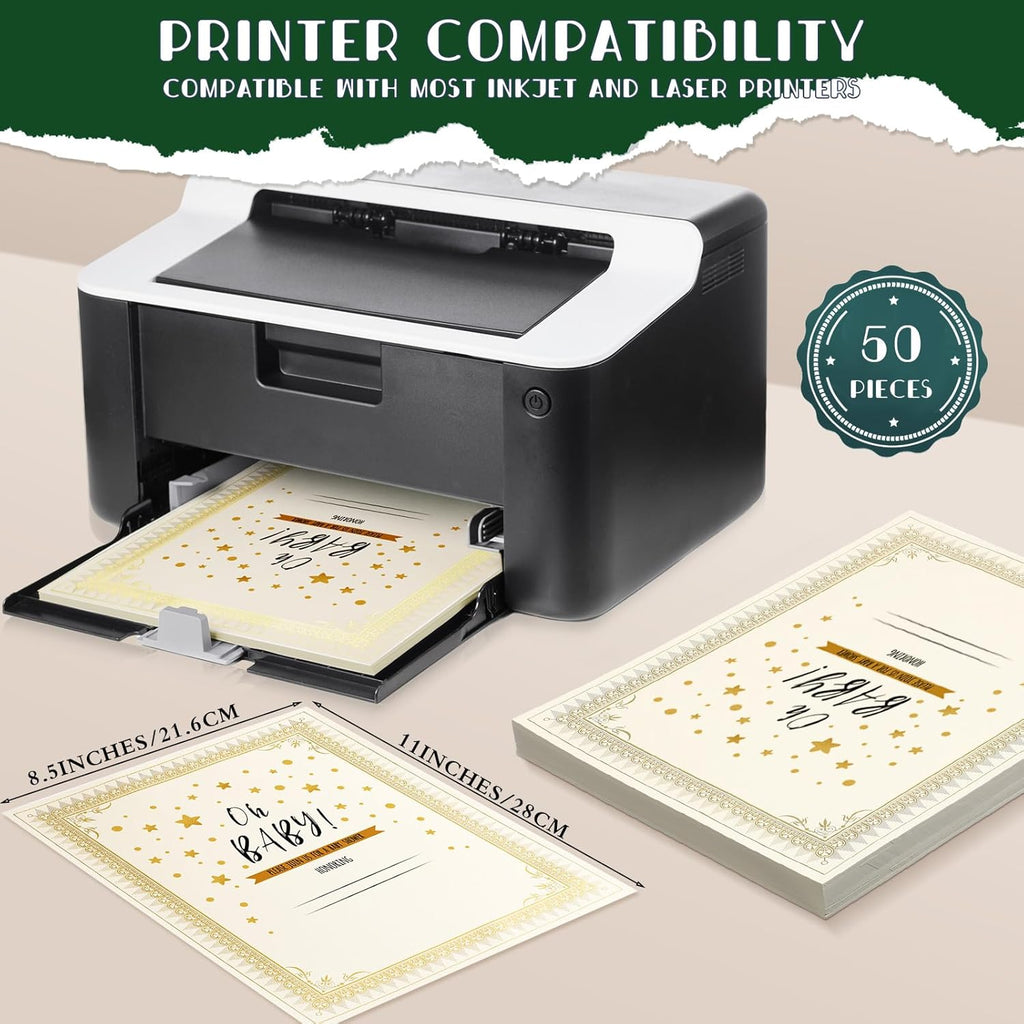Fainne 50 Sets Certificate Kit Includes 50 Pcs 9.5 x 12 Inch Certificate Holders 50 Pcs Letter Size Papers 50 Pcs Foil Award Seals Diploma Covers for Appreciation(Green, Gold)