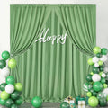Sage Green Backdrop Curtains 10FTx10FT: Polyester Photographt Background Drapes Fabric - Birthday Party Outdoor Satge Decorations