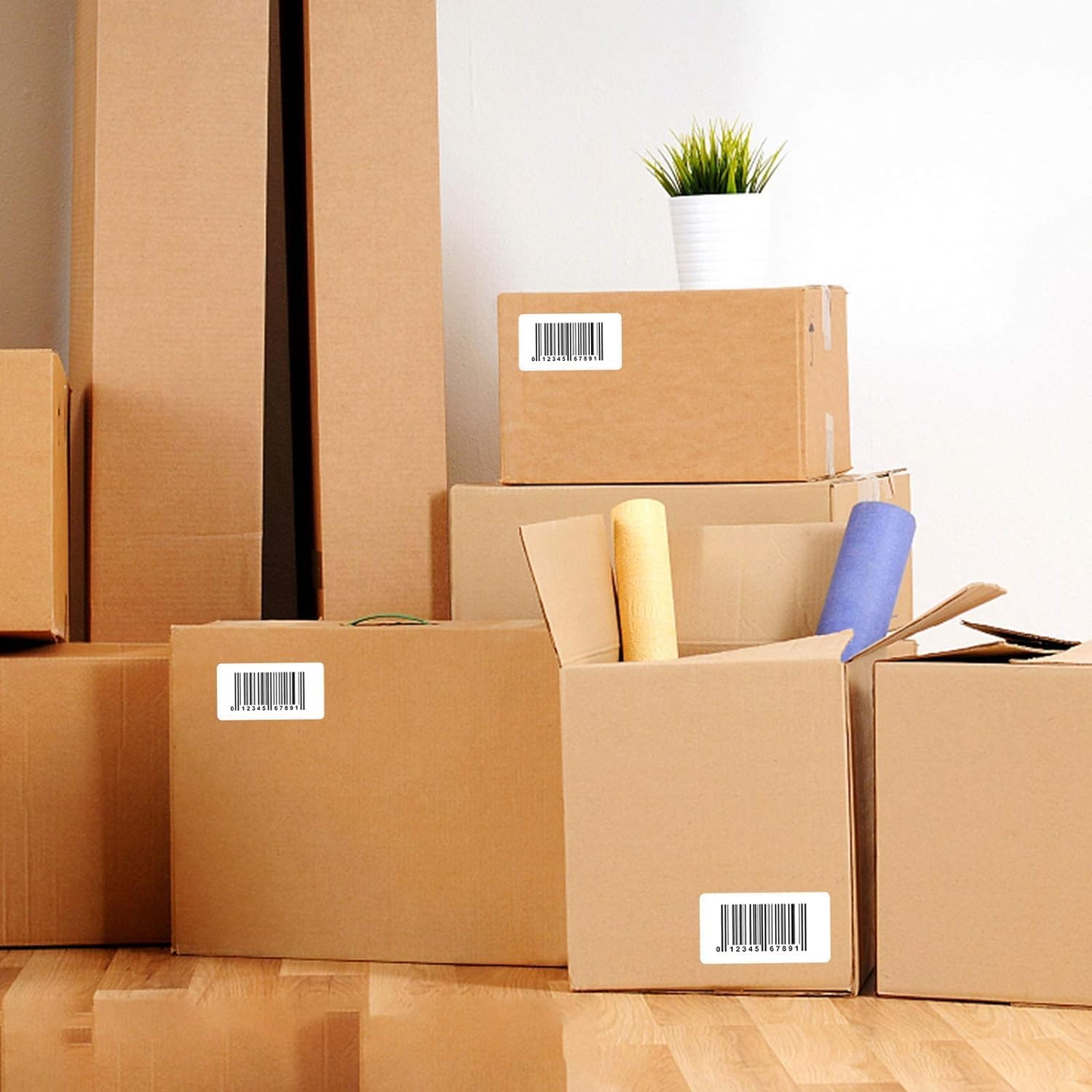 3"x2" Direct Thermal Labels for Zebra LP2844 GK420D ZD421 ZD420 Series, 12 Rolls 8400 Pcs 2x3 Waterproof Strong Adhesive Barcode Return Address Label Used with Rollo MUNBYN Desktop Printer