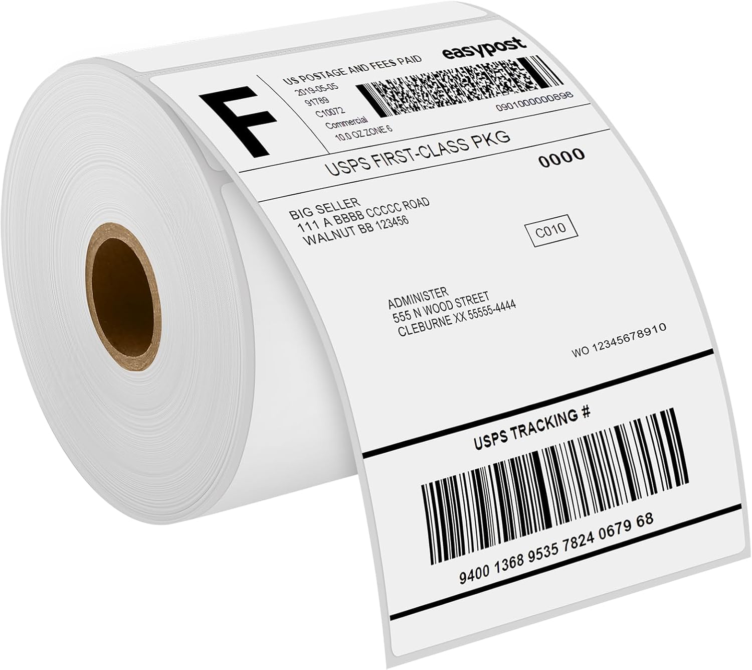 MaxGear 4" x 6" Direct Thermal Shipping Labels, 500 Perforated Mailing Labels, Compatible with Brother, Zebra, Rollo & Most Thermal Printers, Commercial Grade, Not for Dymo