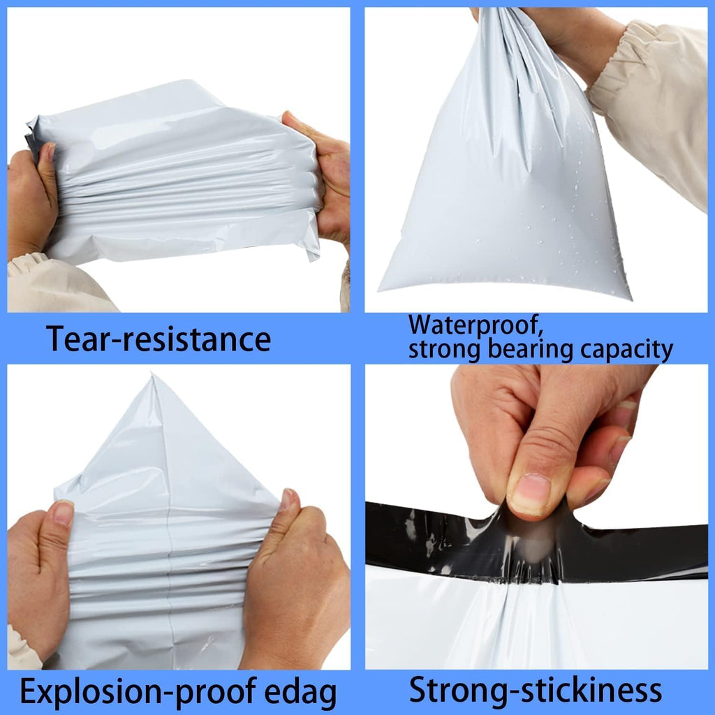 newlng Poly Mailers Shipping Bags Mailing bags 200pcs 10x13" / 250x350mm White Shipping Envelopes Self-sealing Adhesive Waterproof and Tear-Proof Packaging Bags Poly Bag for Clothing Books Gift